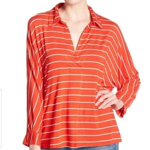 Free People We the Free Striped Red Top